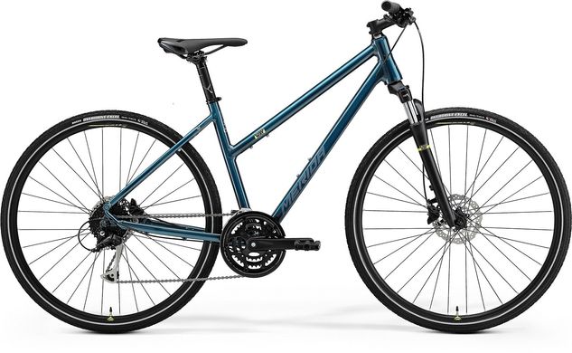Велосипед Merida CROSSWAY 100 TEAL-BLUE(SILVER-BLUE/LIME) XXS(39L) 2021