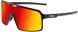 Окуляри R2 WINNER black matte, lens grey to grey (Photochrom), black/red full revo, cat. 1-3