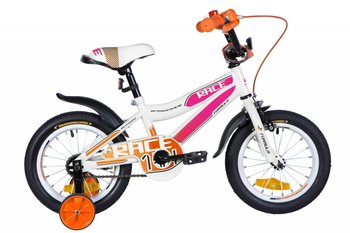 Велосипед 14" Formula RACE, 2020, бело-сиреневый с оранжевым