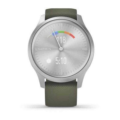 Фитнес часы Garmin vivomove Style, Silver-Moss Green, Silicone