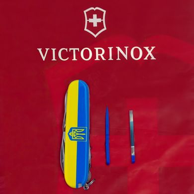 Ніж складаний Victorinox CLIMBER UKRAINE, Герб на прапорі, 1.3703.3.T3040p