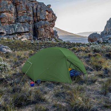 Палатка сверхлегкая двухместная с футпринтом Naturehike Mongar NH17T007-M, 210T, темно-зеленая