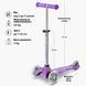 Самокат Micro "Mini Deluxe Fairy Glitter LED" - ПУРПУРНИЙ (до 50 kg, 3-х колісний, світло) 7 з 10