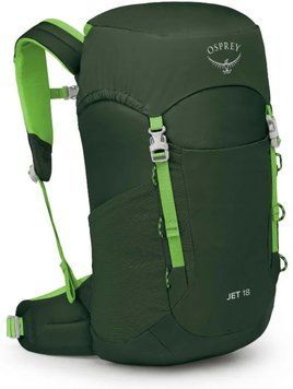 Рюкзак Osprey Jet 18 green canopy/limeline green - O/S - темно-зелений