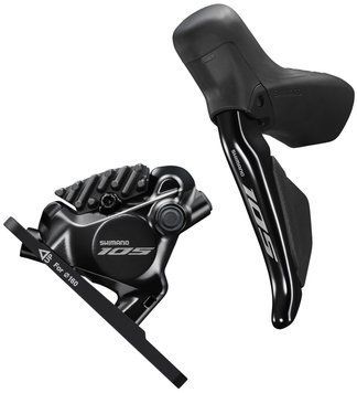 Тормоз Shimano гидравл. дисковый для шоссе R7170 105, переднее (левая ручка, калипер, гидролиния 1000мм)