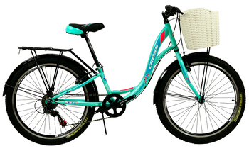 Велосипед Cross 24" Betty Рама-11" lightgreen-blue