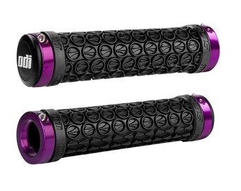 Гріпси ODI SDG LOCK-ON GRIPS Black w/Purple Clamps (черные с фиолетовыми замками)