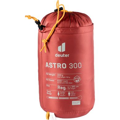 Спальний мішок Deuter Astro 300 L колір 5908 redwood-curry лівий