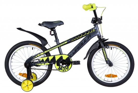 Велосипед 18" Formula WILD, 2020, серо-желтый с черным