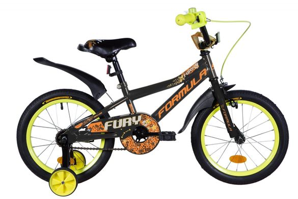 Велосипед 16" Formula FURY, 2020, черно-оранжевый