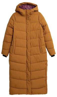 Куртка 4F пуховка удлиненная теплая светло коричневый