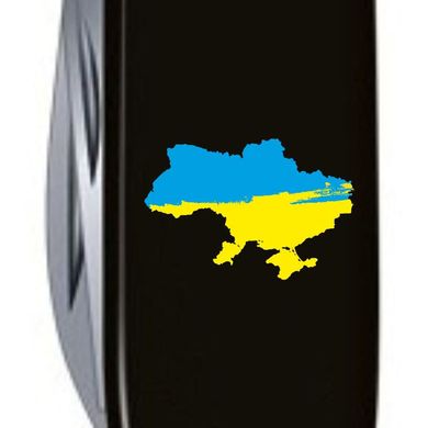 Ніж складаний Victorinox HUNTSMAN UKRAINE, мапа України, синьо-жовтий 1.3713.3_T1166u