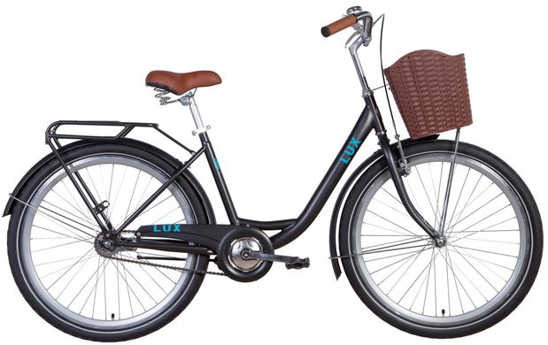 Велосипед 26" Dorozhnik LUX 2021 (черный с синим )