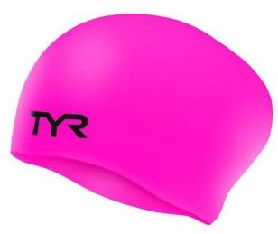 Шапочка для плавання TYR Long Hair Wrinkle Free Silicone Cap, Fl.Pink (693)
