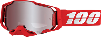 Мотоокуляри Ride 100% ARMEGA Goggle HiPER Red - Silver Mirror Lens, Mirror Lens
