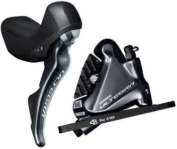 Тормоз Shimano гидравл. дисковый для шоссе R8020 ULTEGRA, переднее (левая ручка, калипер, гидролиния 1000мм)