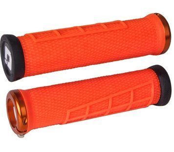 Гріпси ODI Elite Flow, V2.1 Lock On, Brt Orange w/Orange Clamp (помаранчеві з помаранчевими замками)