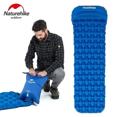 Надувний килимок із подушкою та мішком для надування Naturehike FC-12 NH19Z003-P, 65 мм, графіт