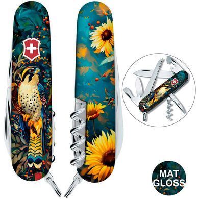 Ніж Victorinox Camper Ukraine 91мм,13функц., Величний Сокіл