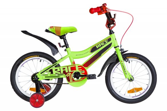 Велосипед 16" Formula RACE, 2020, зелено-черный с красным