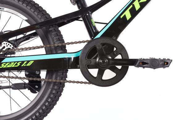 Велосипед Trinx SEALS 1.0 2022 20" Black-Yellow-Cyan