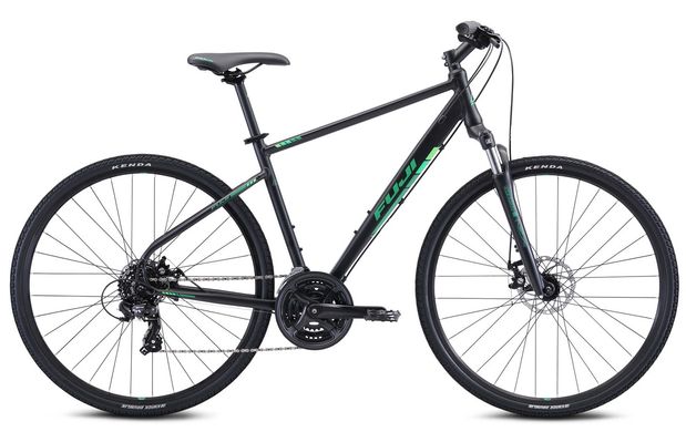 Велосипед Fuji TRAVERSE 1.7 21 SATIN BLACK / GREEN