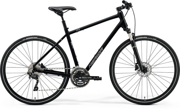 Велосипед Merida CROSSWAY 300, L(55), GLOSSY BLACK(MATT SILVER)