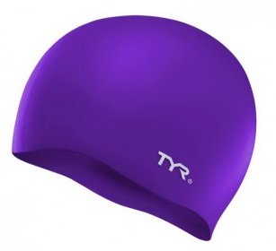 Шапочка для плавания TYR Wrinkle Free Silicone Swim Cap, Purple (510)