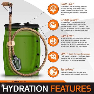 Питна система Source Kangaroo Collapsible Canteen 1L, Coyote