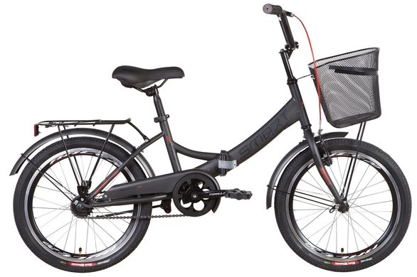 Велосипед 20" Formula SMART 2022 (темно-сірий із червоним)