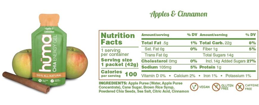 Гель енергетичний Huma Apples & Cinnamon (яблуко, кориця)