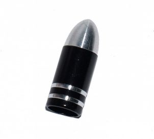 Колпачок для камеры TW V-05 Пуля Al черн . с двумя сереб.полосками.В комплекте 4шт Материал алюминий