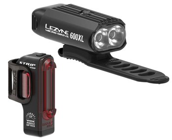 Комплект света Lezyne MICRO DRIVE 600XL/STRIP PAIR Черный/Черный 600/150 люмен Y13