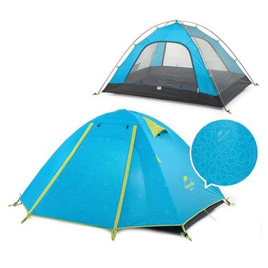 Палатка трехместная Naturehike P-Series NH18Z033-P 210T/65D, голубой