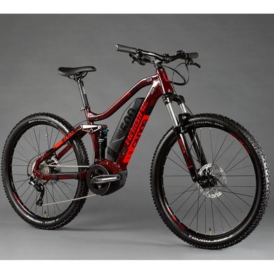 Велосипед Haibike SDURO FullSeven Life 1.0 500Wh 10 s. Deore 27.5 ", вишнево-чорно-червоний,