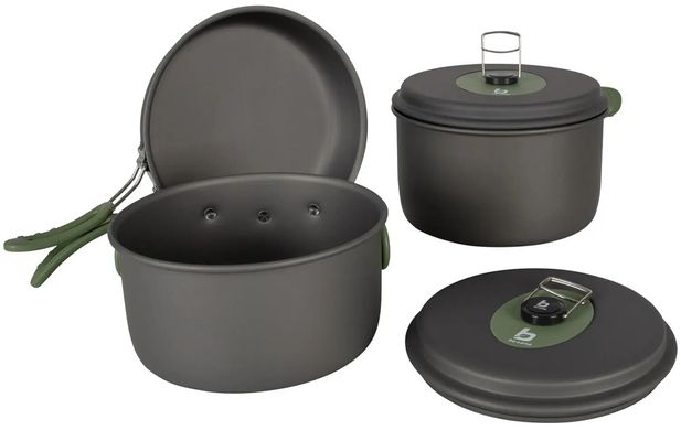 Набор посуды Bo-Camp Explorer 3 Pieces Hard Anodized Grey/Green (2200239)
