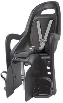 Дитяче велокрісло заднє Polisport Groovy Maxi CFS на багажник, 9-22 кг, чорне