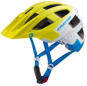 Велошлем Cratoni Allset желтый/белый/голубой размер M/L (58-61 см)