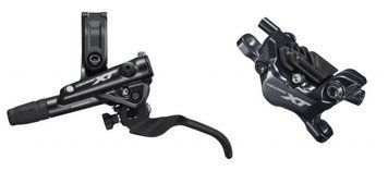 Тормоз Shimano гидравл. дисковый M8120 DEORE XT переднее (левая ручка, 4-поршн калипер, J-kit гидролиния 1000мм)