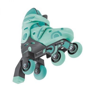Роликовые коньки Globber 2в1 мятно-зеленые р.30-33, до 60кг, 5+