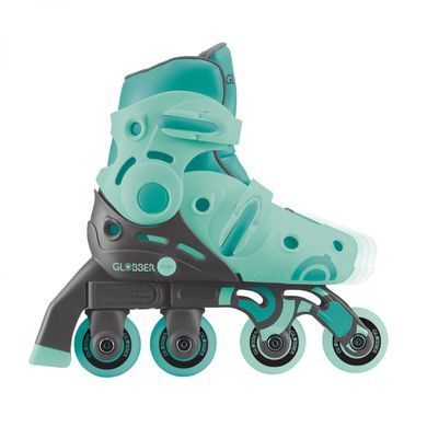 Роликовые коньки Globber 2в1 мятно-зеленые р.30-33, до 60кг, 5+