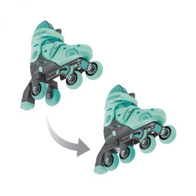 Роликовые коньки Globber 2в1 мятно-зеленые р.30-33, до 60кг, 5+