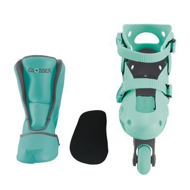 Роликовые коньки Globber 2в1 мятно-зеленые р.30-33, до 60кг, 5+