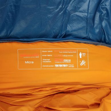 Спальный мешок Pinguin Micra 185 2020 (Blue, Right Zip)