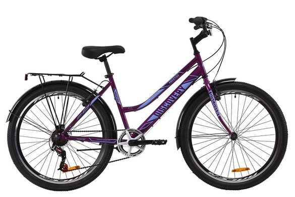Велосипед Discovery 26 PRESTIGE WOMAN Vbr ST с багажником зад St, с крылом St 2020, фиолетовый