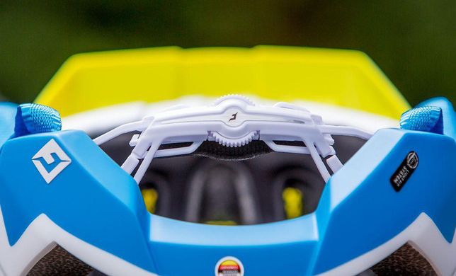 Велошлем Cratoni Allset желтый/белый/голубой размер M/L (58-61 см)