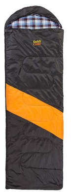 Спальник Green Camp 450гр / м2, підкладка Barberi, чорн /помаранч., 230 * 75,