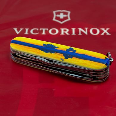 Ніж складаний Victorinox HUNTSMAN UKRAINE, Марка з трактором, 1.3713.3.T3110p