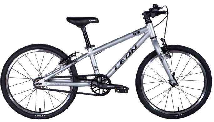 Велосипед 20 Leon GO Vbr рама-10" серый с черным 2024