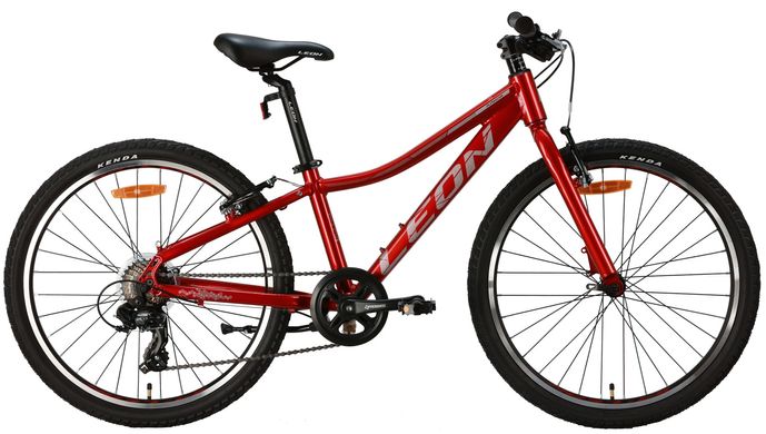 Велосипед 24" Leon JUNIOR Vbr рама-12" красный с серым 2024